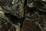 Gorgeous, Septarian Dragon Egg Geode - Black Crystals #177416-2